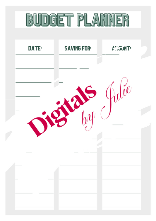 Budget planner - Help you set savings goals