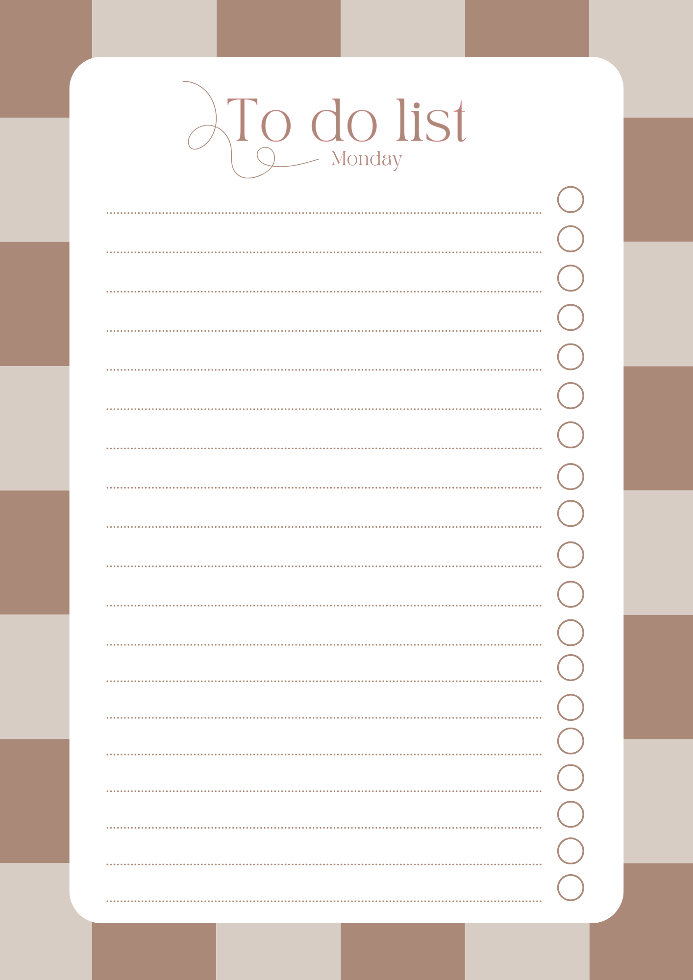 Weekly To-Do List Template