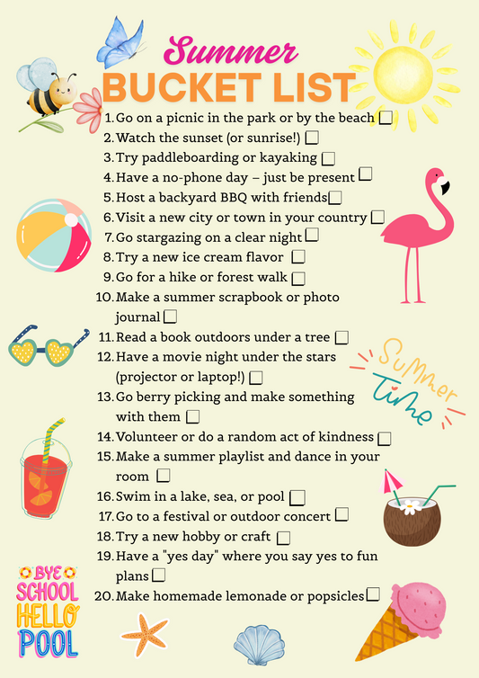 Summer Bucket List ☀️
