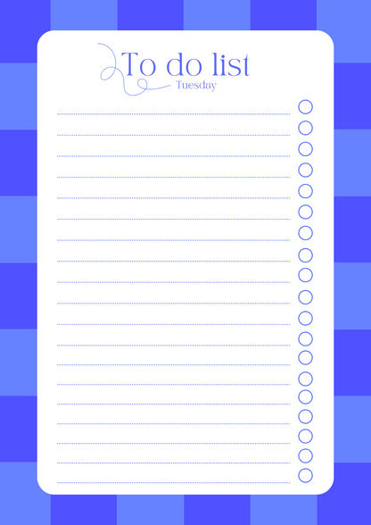 Weekly To-Do List Template